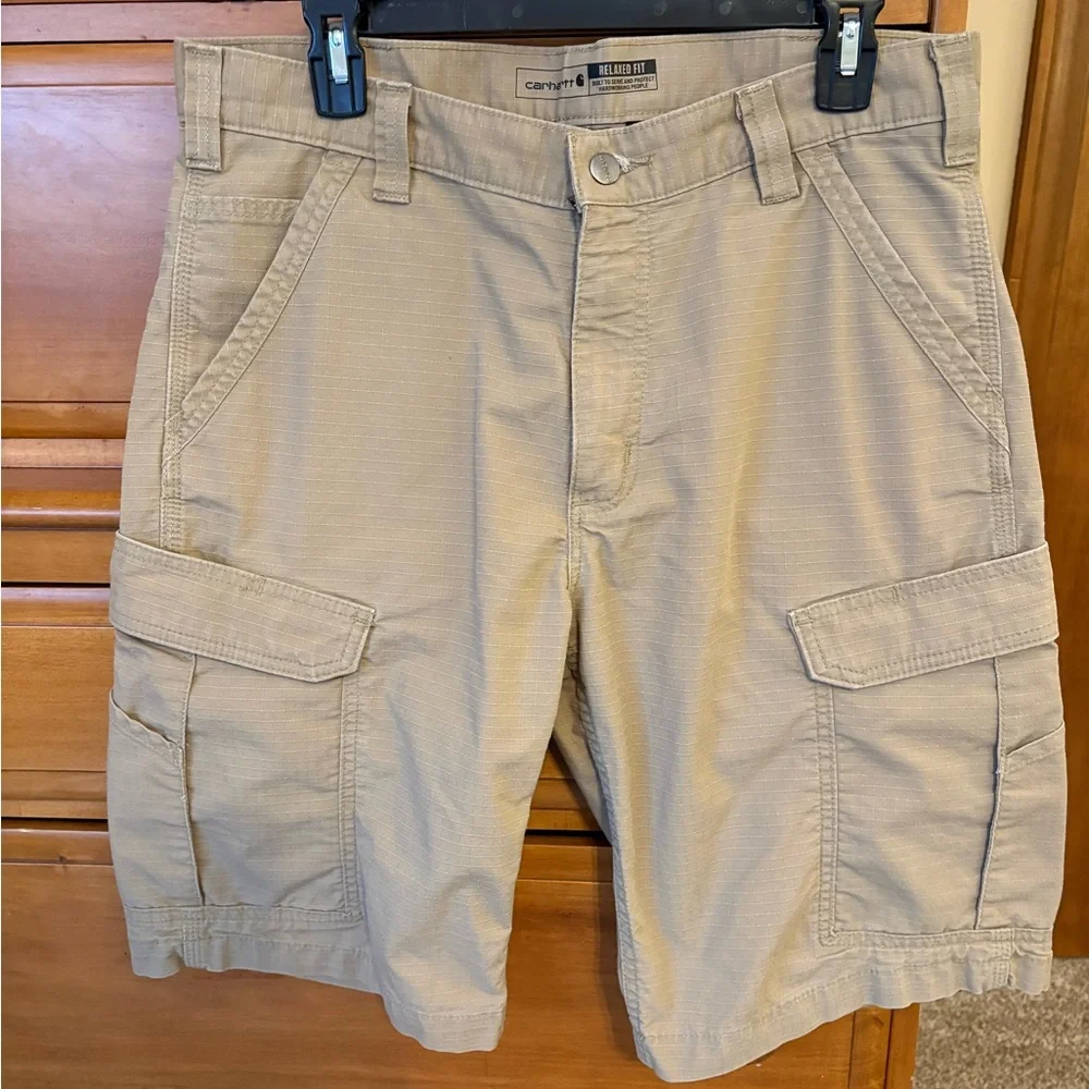 Carhartt Tan Utility lightweight Cargo Shorts 34 - Picture 1 of 4